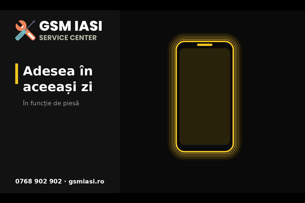 Display iPhone nou montat, adesea în aceeași zi, GSM IAȘI